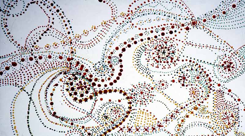 abstract art dot painting white