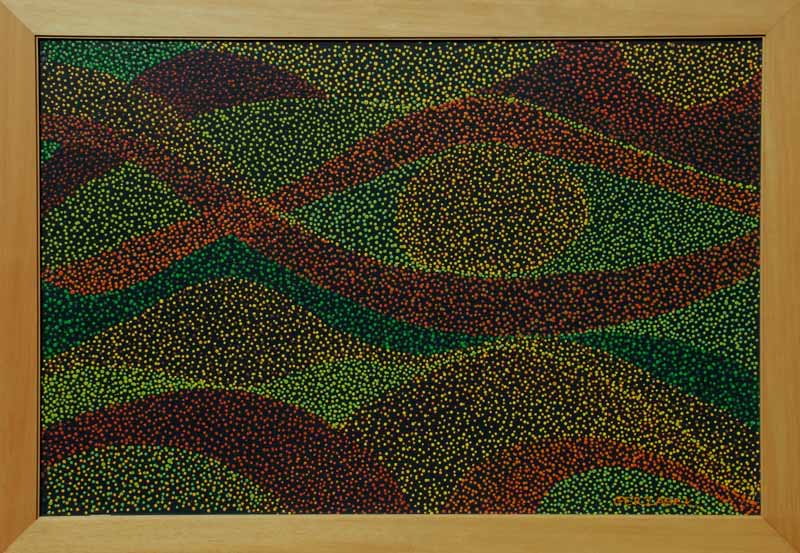black is beautiful contemporary abstract landscape painting Aboriginal art inspired