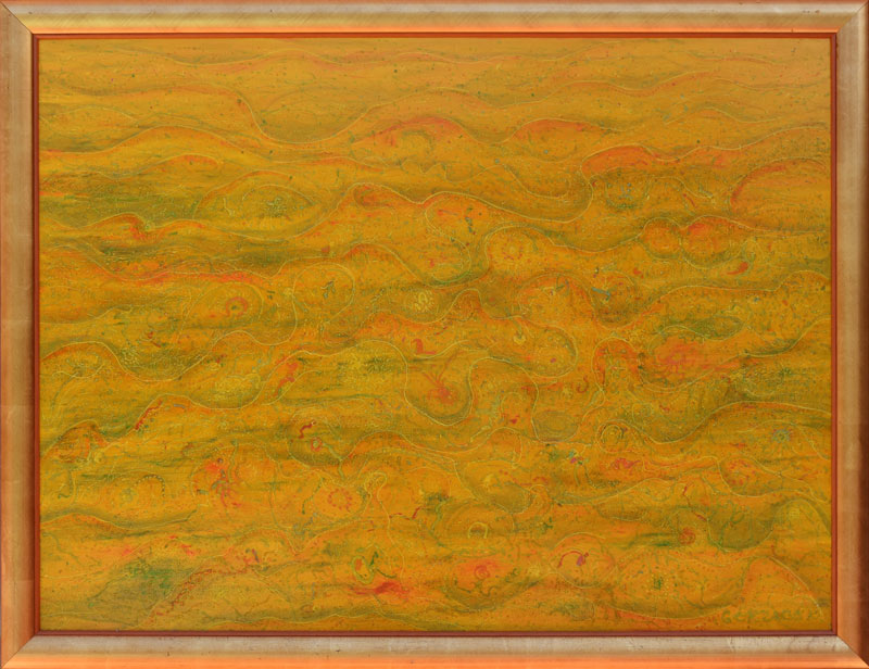 yellow sonata abstract landscape painting Australian