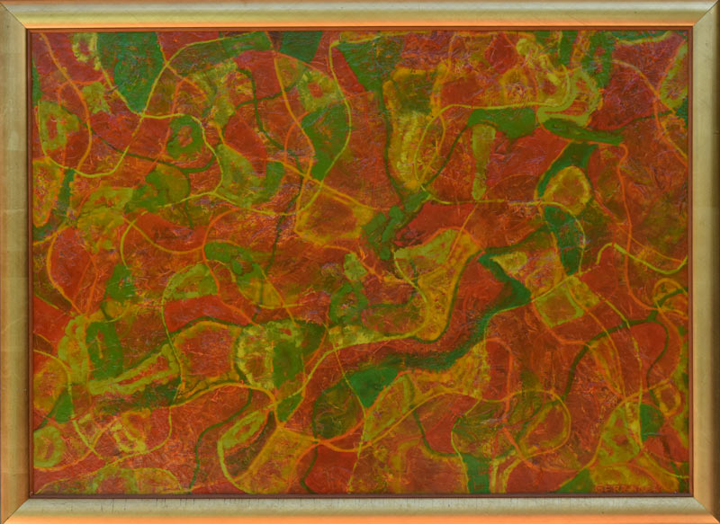 patchwork landscape contemporary art painting original