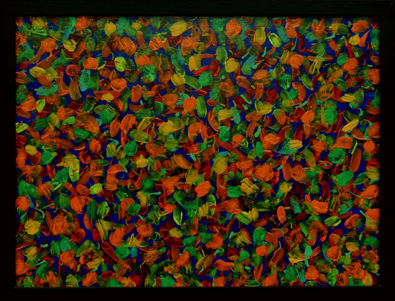 autumn coloured patches abstract decorative original painting